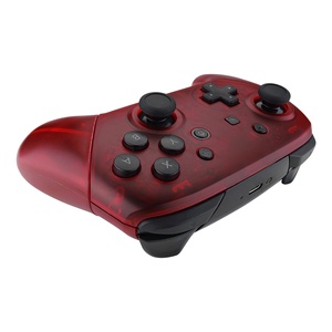 EXtremeRate Clear Red Faceplate Backplate Handles DIY Replacement Full Housing Shell Cover for <b>Switch</b> Pro Controller - Product Image 5