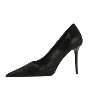 Coreano primavera e autunno dolce tacco sottile moda bocca poco profonda punta a punta sottile tacco alto donna single - Product Image 4