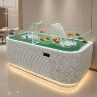 Réfrigérateur commercial à double température en acier inoxydable à refroidissement direct, 2 portes, pour viande et poisson, avec affichage numérique