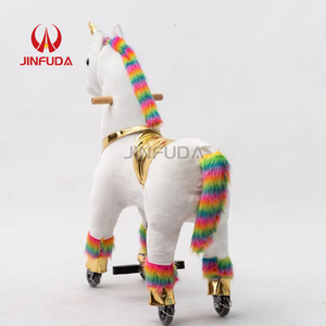 Giocattoli per Famiglia: <span class=keywords><strong>Cavallo</strong></span> Meccanico <span class=keywords><strong>a</strong></span> Dondolo in Peluche, Cavalcabile per Eventi all'Aperto, in Vendita - Product Image 2