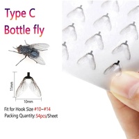 Ailes d'insectes pré-coupées réalistes pour la pêche à la mouche, ailes synthétiques de moucherons, de mouches à la bière, de mouches à la bière en bouteille, matériel de montage de leurres pour truites