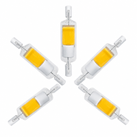 Ampoule LED Xmation R7S 4W 78mm AC220V en verre céramique COB 450LM 2700K/3000K/6000K 360° sans scintillement, projecteur, culot G9, usage résidentiel, CE