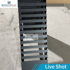 Étagère d'exposition d'échantillons de couleur de bois professionnelle, design minimaliste moderne, hauteur réglable, étagères coulissantes, support en métal écologique - Product Image 4