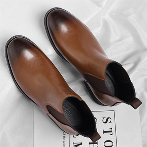 Bottes <span class=keywords><strong>Chelsea</strong></span> pour homme avec logo personnalisé, tige en microfibre et doublure en mesh, antidérapantes, souples, à enfiler, bottes décontractées d'hiver - Product Image 6