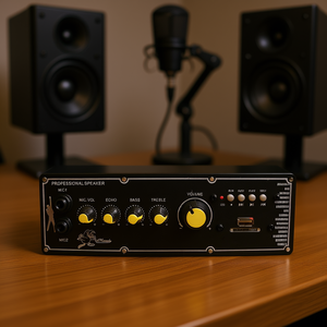 Remplacement du panneau de commande du haut-parleur professionnel Ps 08 avec micro, volume, écho, basses, aigus et port USB - Product Image 3