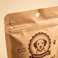 Sachet Doypack Premium Personnalisé en Papier Kraft avec Fermeture Zip pour Aliments pour Animaux de Compagnie (Chats et Chiens) – Emballage et Rangement