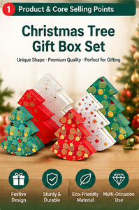 Custom Christmas Tree Treat Packaging Smooth Folding Durable Structure <b>for</b> Cookies Candy <b>Small</b> Presents Tree <b>Gift</b> <b>Box</b> - Product Image 4