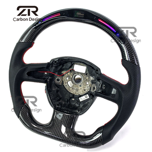 Volante de Fibra de Carbono con LED para <span class=keywords><strong>Interior</strong></span> de Coche para <span class=keywords><strong>Audi</strong></span> A3 A4 A5 A6 A7 A8 S3 S5 S6 S7 RS3 <span class=keywords><strong>RS4</strong></span> RS5 RS6 RS7 TT TTRS <span class=keywords><strong>B7</strong></span> B8 B9 - Product Image 2