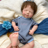 Adorable poupée reborn en silicone PASCALE de 20 pouces, texture de peau claire, toucher réaliste, cheveux implantés, pour la formation en crèche