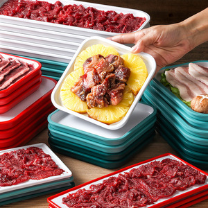 Platos de melamina Keboya rectangulares de color sólido para servir en restaurantes de hot pot y barbacoa. - Product Image 2