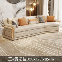 Ensemble de canapés Chesterfield européens anciens avec pieds en acier inoxydable, revêtement en cuir, canapé modulaire en éponge pour appartement, villa, salon, hôtel