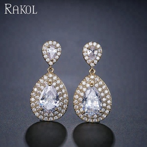 Pendientes de Aro con Circonita RAKOL EP2156, Joyería para Bodas Recientes - Product Image 6