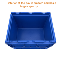 Caisse de stockage logistique empilable en plastique écologique à prix d'usine, caisse en plastique réutilisable à couvercle rabattable, couleur personnalisée, recyclable