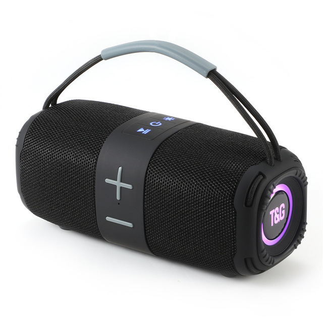 TG668 New High-volume Dynamic Sound Blue Tooth Speaker Two-channel LED Diaphragm Portable Fabric Wireless Speaker