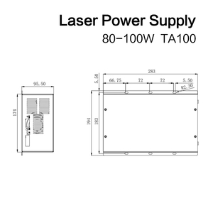 Laserpwr 100 wát CO2 Laser cung cấp điện nguồn HY-TA100 cho CO2 khắc laser và Máy cắt nhà máy bán hàng trực tiếp phụ kiện - Product Image 6