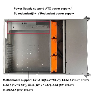 Boîtier 4U 5GPU compatible avec les cartes mères Supermicro <span class=keywords><strong>Asus</strong></span> 5GPU comme X11DPG X9DRG-QF, etc. - Product Image 2