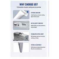 Machine de scellage semi-automatique pour tubes de crème PE à chauffage ultrasonique et mélange électrique, avec emballage carton et bois – Vente chaude