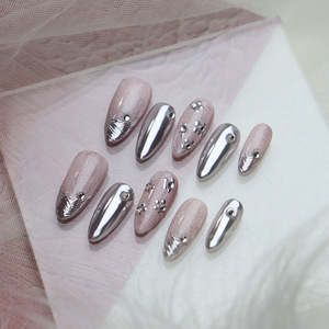 Fait à la main haut de gamme Jolie <span class=keywords><strong>Julie</strong></span> acrylique motif géométrique longue durée européen américain Nail Art patchs <span class=keywords><strong>ongles</strong></span> artificiels - Product Image 1