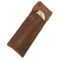 Étui de voyage portable en cuir véritable Crazy Horse vintage à fente unique pour montre, pochette de rangement pour montre-bracelet, en stock, vente en gros