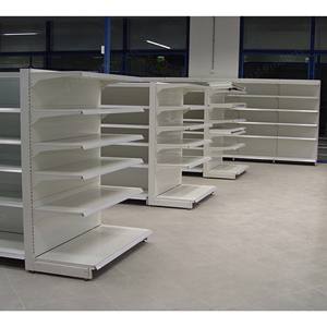 מדפי סופרמרקט חנות מכולת תצוגת מדפי דובאי מדפי מתכת כבד לבן דו צדדי עבור סופרמרקט - Product Image 2