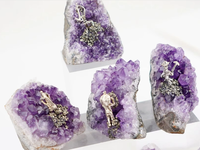 Geoda de Amatista Natural de Uruguay, Espécimen Mineral, Adorno de Racimo Púrpura para Decoración del Hogar, Regalo