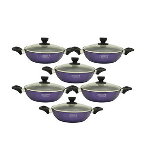 Ensemble d'ustensiles de cuisine en aluminium antiadhésif personnalisé de haute qualité orienté vers l'exportation marmite batterie de cuisine ensemble de casseroles colorées du Bangladesh - Product Image 6