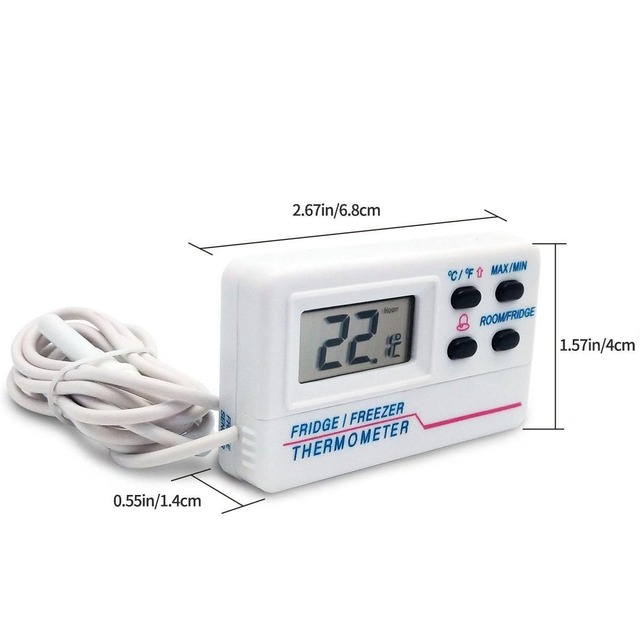 Hot Selling Digital Waterproof Freezer Thermometer Alarm Feature Fast Delivery for Household Use Refrigerator Magnet