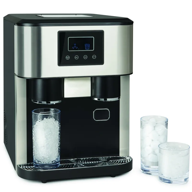 Máquina de cubo de gelo multifuncional, máquina com dispensador de água para gelo