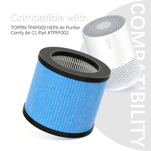 Filtros de repuesto True HEPA compatibles con <span class=keywords><strong>TOPPINS</strong></span> TPAP002 HEPA purificador de aire cómodo aire C1, Parte # TPFF002 filtros - Product Image 4