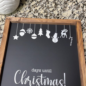 Segno della lavagna di natale del ringraziamento segno della lavagna di natale del caro Babbo Natale - Product Image 2