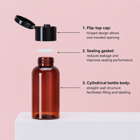 Bouteilles de lotion cosmétique transparentes en plastique PET de 200 ml avec pompe, flacon de sérum, flacon vide pour crème corporelle, personnalisation