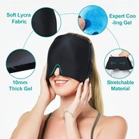 Gel personnalisé d'usine Ice Migraine Soulagement des maux de tête Capuchon Gel Masques pour les yeux Gel de refroidissement doux et flexible Masque de sommeil
