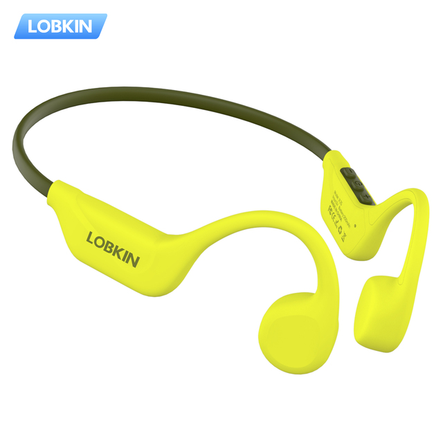 LOBKIN Wireless Open Ear Bone Conduction Headphones with LED Battery Indicator 10H Playtime for Running Skiing Cycling Workout