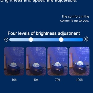 Aurora RGB Smart Speaker ABS Modern <b>LED</b> Night Light Touch Control Kids Bedroom Music Player Star Light Projector Middle - Product Image 6