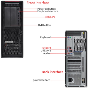 เวิร์กสเตชันตั้งโต๊ะ Lenovo Thinkstation P500 Xeon E5-1600V3/2600V3 P510 P520 การ์ดจอ DDR4 RAM M.2 SSD LenovoE Desktop Wor - Product Image 3