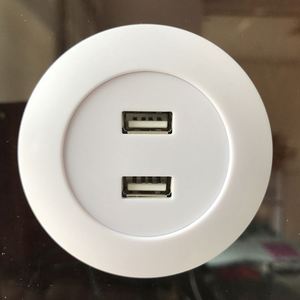 मिनी राउंड डुअल यूएसबी चार्जर पोर्ट 5v 2.1a सोफे डेस्कटॉप में छिपा हुआ है/U/uk प्लग के साथ सोफा मिनी राउंड यूएसबी चार्जर में एम्बेडेड - Product Image 5