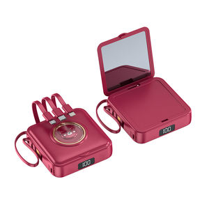 Espejo de Maquillaje Portátil <span class=keywords><strong>SUPER</strong></span> Sep 2025, Bonito y Compacto, con Banco de Energía de 10000 mAh y 4 Cables, Regalos de Navidad para Niñas - Product Image 1