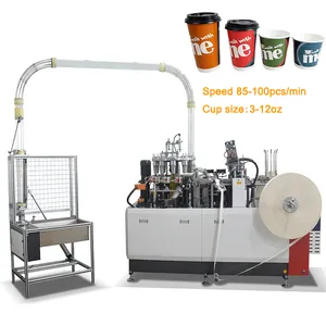 Speed 100pcs per min disposable paper coffee cups making machine price