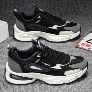Venta Directa de Fábrica: Zapatos Deportivos Casuales para Hombre, Transpirables, con Malla y Suela Gruesa de PU, Ligeros, Acolchados, a la Moda - Product Image 4