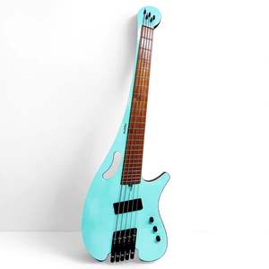 Guitare <span class=keywords><strong>basse</strong></span> électrique sans tête à cinq <span class=keywords><strong>cordes</strong></span> MusicBus Fan Piece pour instruments à graves, portable pour les performances et les répétitions - Product Image 1
