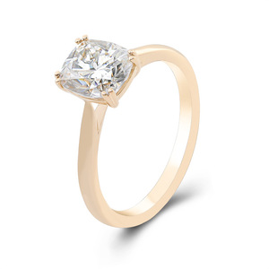 <span class=keywords><strong>Bague</strong></span> de fiançailles pour femme en or 14 carats avec <span class=keywords><strong>diamant</strong></span> de laboratoire 1CT DVVS certificat IGI schmuck Hpht Cvd <span class=keywords><strong>diamant</strong></span> taille coussin - Product Image 2