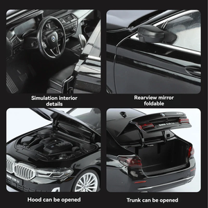 โมเดลรถหรู BMW 560 ผลิตจากโลหะผสมคุณภาพพรีเมียม พร้อมแผงหน้าปัดที่มีรายละเอียดอย่างดี เครื่องยนต์จำลอง และดีไซน์ภายนอกที่สมจริง - Product Image 5