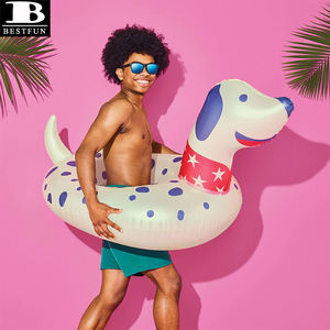 Tubo Gonfiabile Galleggiante per Cani in PVC Resistente, Galleggiante per Piscina per Adulti e Bambini, Giocattolo Galleggiante a Forma di Animale Durevole - Product Image 1