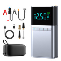 Arrancador de Coches con Inflador de Neumáticos, Accesorios para Automóviles, 12 V CC, Batería de 12000 mAh con Luz LED