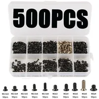 500 pièces M2/M2.5/M3 vis ordinateur portable ordinateur portable Kit d'assortiment de vis utilisant pour IBM pour HP pour Dell pièces de matériel