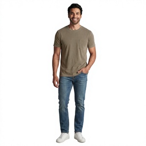 Camisetas para Hombre de Algodón Bio, Camisetas Personalizadas para Hombre, Camiseta de Manga Corta, Camiseta Extra Grande con Bolsillo - Product Image 1