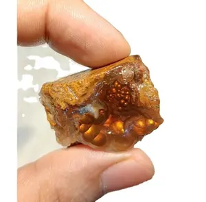 Wholesaler Supplier Natural Mexican Fire Agate Rough Druzy Gemstone Cabochon Fancy Shape Size 34x25mm Top Quality