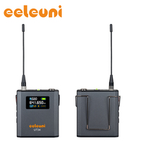 Système de microphone sans fil Eeleuni U17-A2 True Diversity 2 canaux UHF 470-950 MHz cardioïde pour casque/lavalier/guitare