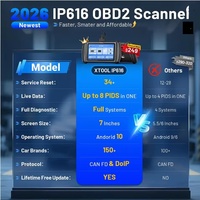 Mise à jour gratuite à vie XTOOL Inplus IP616 V2.0 Scanner automobile Programmeur de clés Outil de diagnostic bidirectionnel avec plus de 34 fonctions de réinitialisation FCA