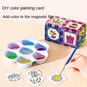 ที่ให้ความเย็นของเล่นเด็กชิ้นพลาสติกแม่เหล็กที่แข็งแรงตัวต่อ<span class=keywords><strong>ปราสาท</strong></span>ตัวต่อชุดสีธรรมชาติ - Product Image 3